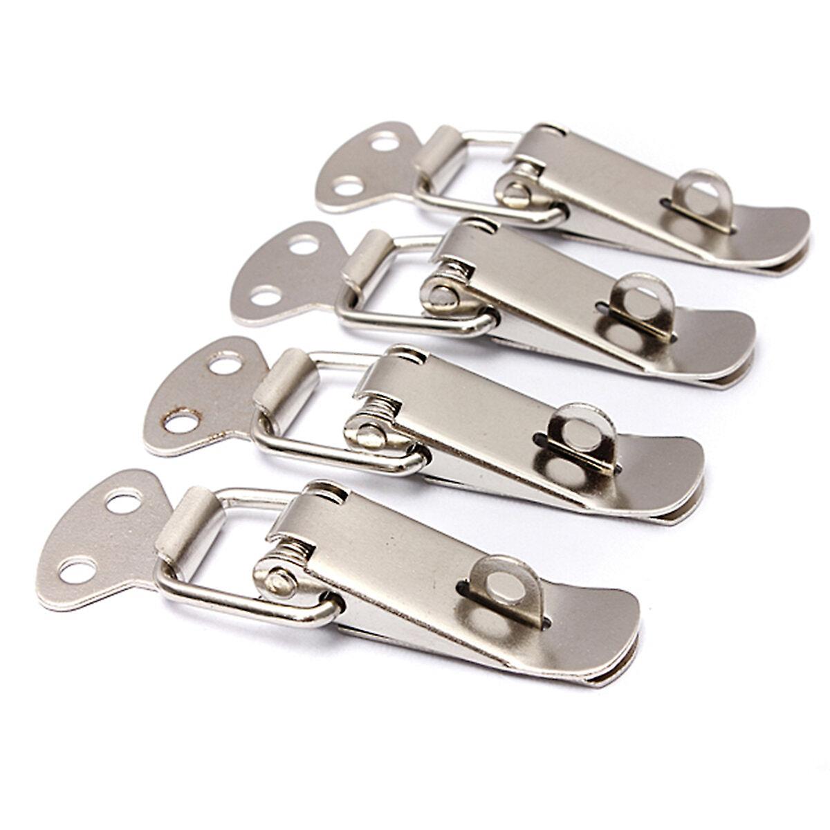 4Pcs Case Box Chest Spring Stainless Tone Lock Toggle Latch Catch Clasp
