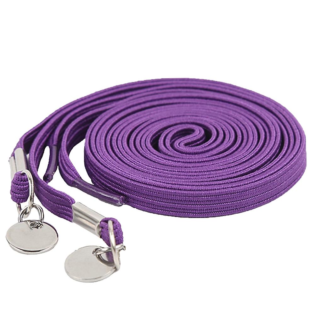 Merryso 1 Pair Candy Color One Hand No Tie Laziness Shoelaces Metal Circle Laces