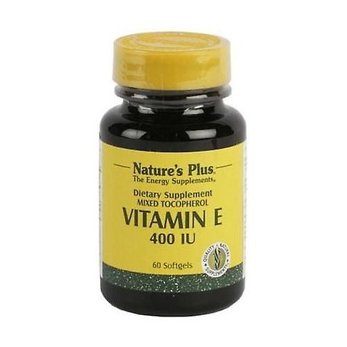 Natures Plus Vitamin E Mixed Tocopherol 400iu 60 softgels