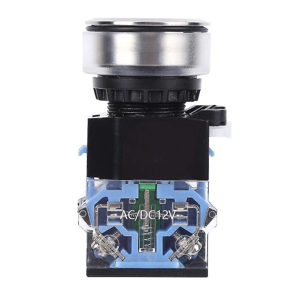GQ38 30mm Pushbutton Switch - AC/DC12V, Engineering Plastic, Reset, No Light