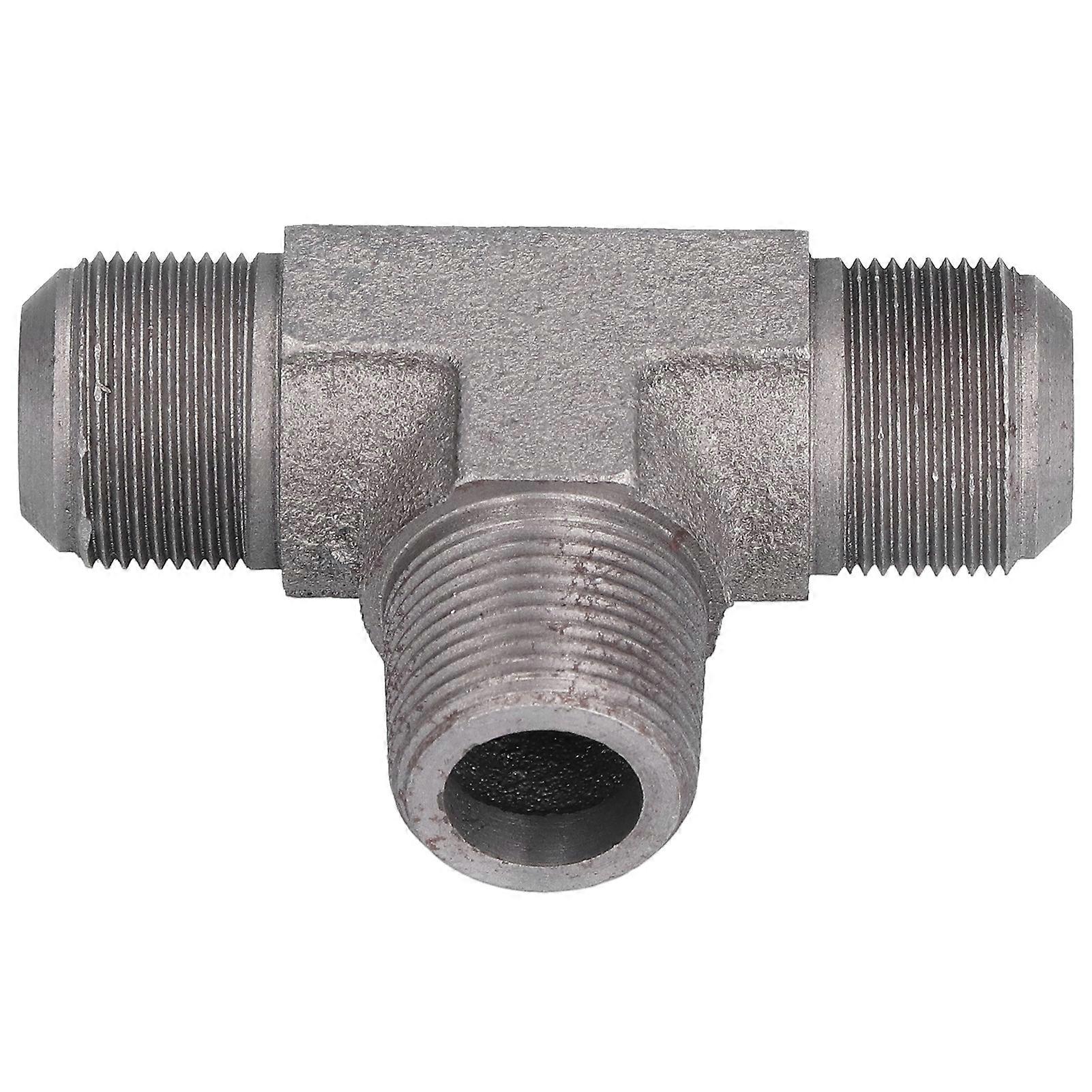 Ouitble Air Pump Accessories Straight Tee Iron Tee Fitting, Carefully Polished Compression Pipe Tee for Air Pump, Compatible with Air Compressors,