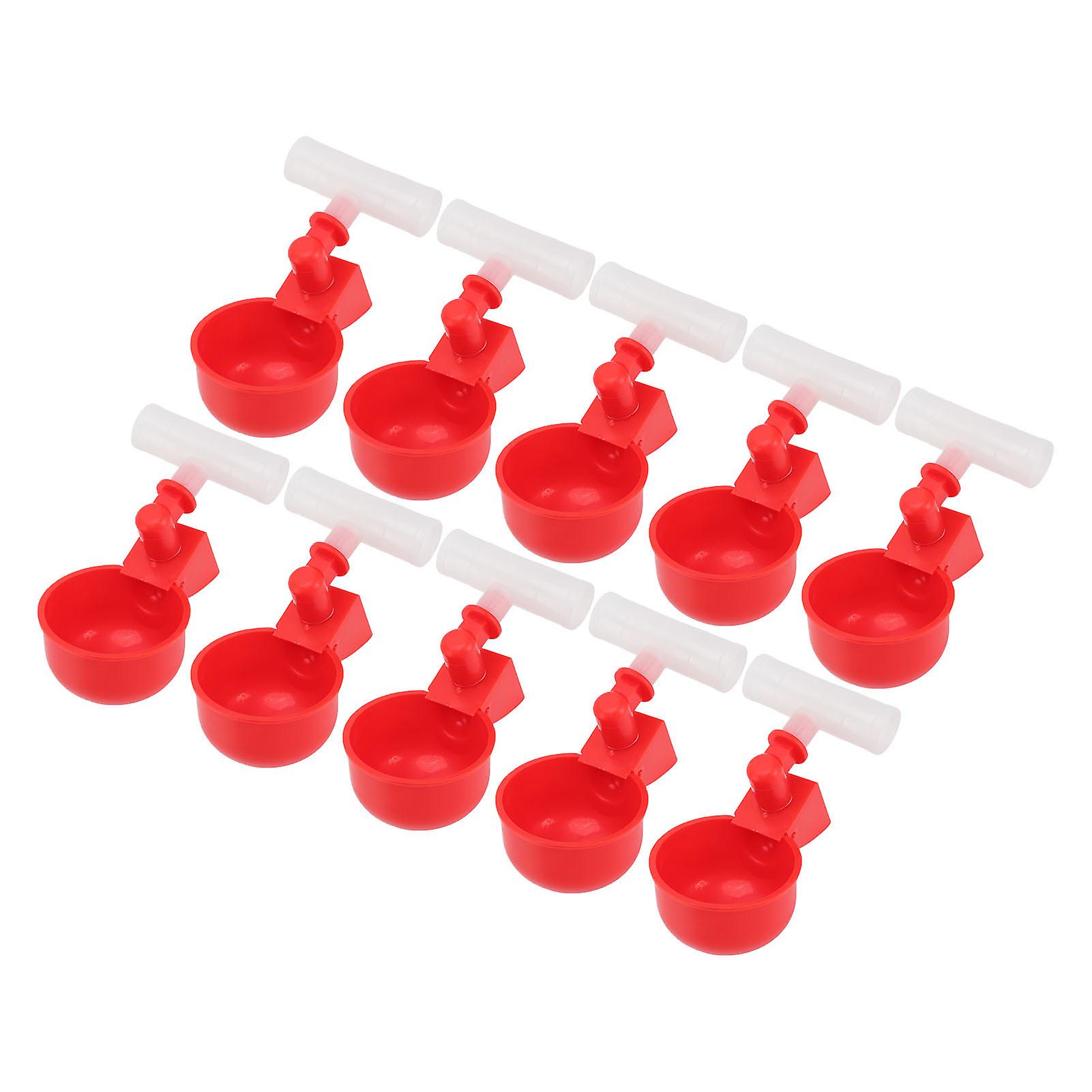 10 Set Automatic Chicken Waterer Cups G1/2 PP Leak-Proof Bowls