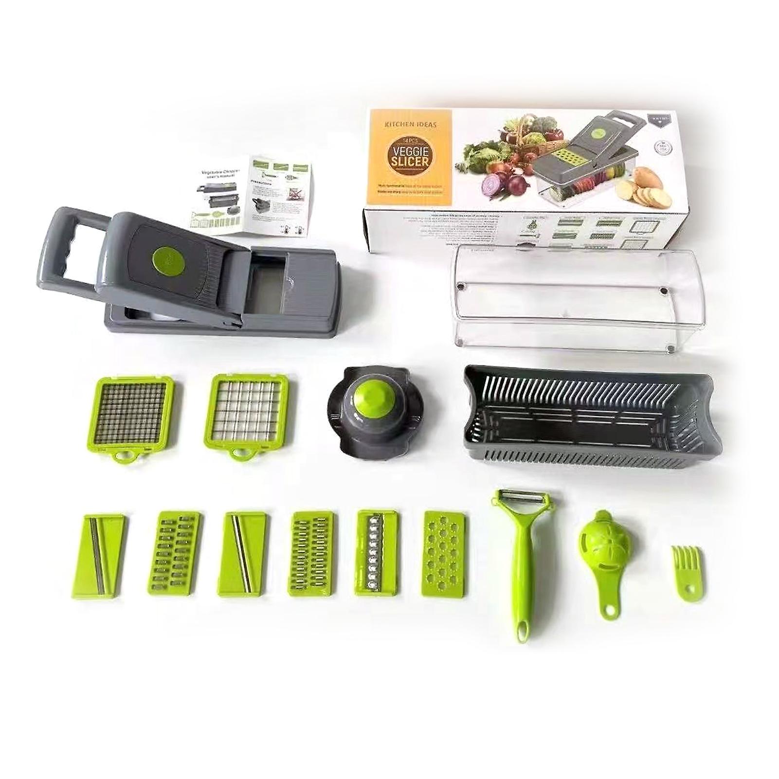 15 Pcs Multi-Function Food and Vegetable Chopper Set for Home and Kitchen