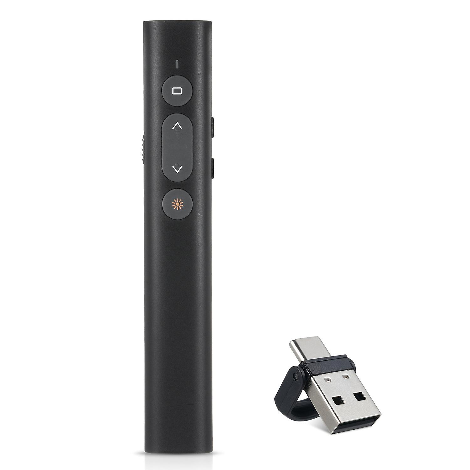 Bisofice Laser-Präsentationspointer für PowerPoint PPT Clicker mit USB/Typ C Dual Head Receiver Wi