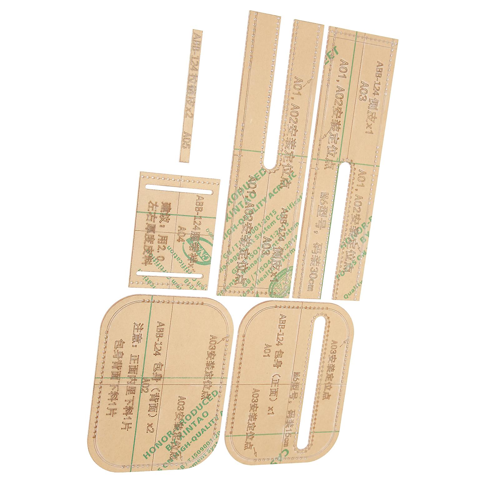 Waist Bag Acrylic Template Clear Lightweight Easy to Store Practical Leather Craft Tool for DIY Bag