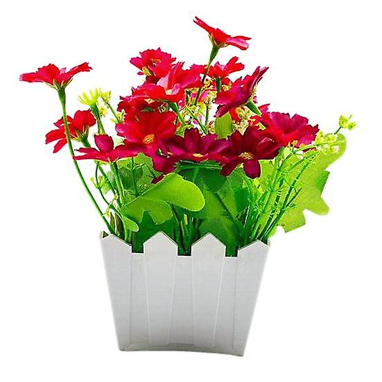 1 Set Fake Potted Flower Non-Fading Landscaping Eco-Friendly Beautiful Party Simulated Flower Pot for Playground