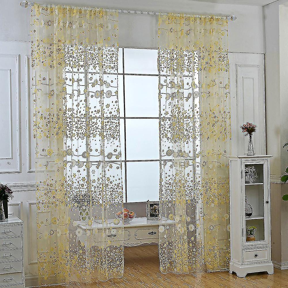 Sheer Voile Curtains 1 Panel Rod Pocket Slot Top Net Window Decor