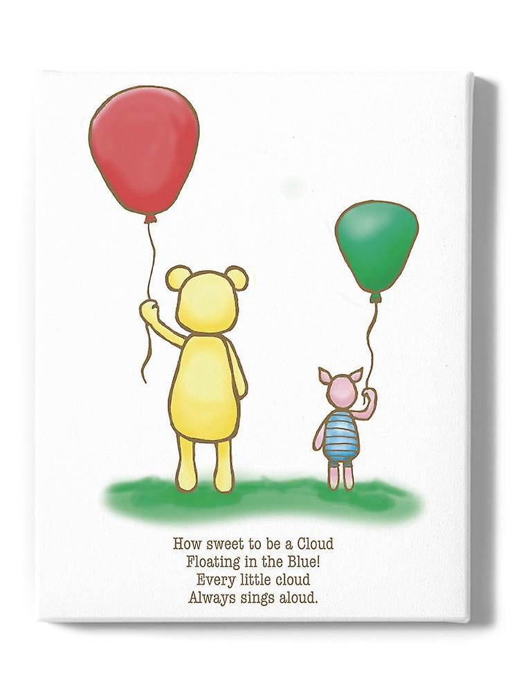 Pooh Bear W Balloons Wrapped Canvas -Smartprints Designs,-ouyac74
