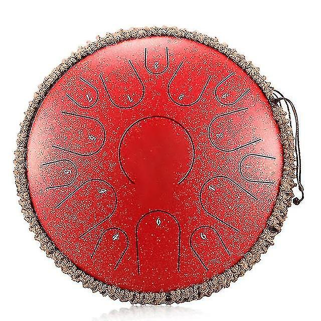 New Steel Tongue Drum 14 Inch 15 Tone Drum Handheld Tank Drum Percussion Instruments Yoga Meditation