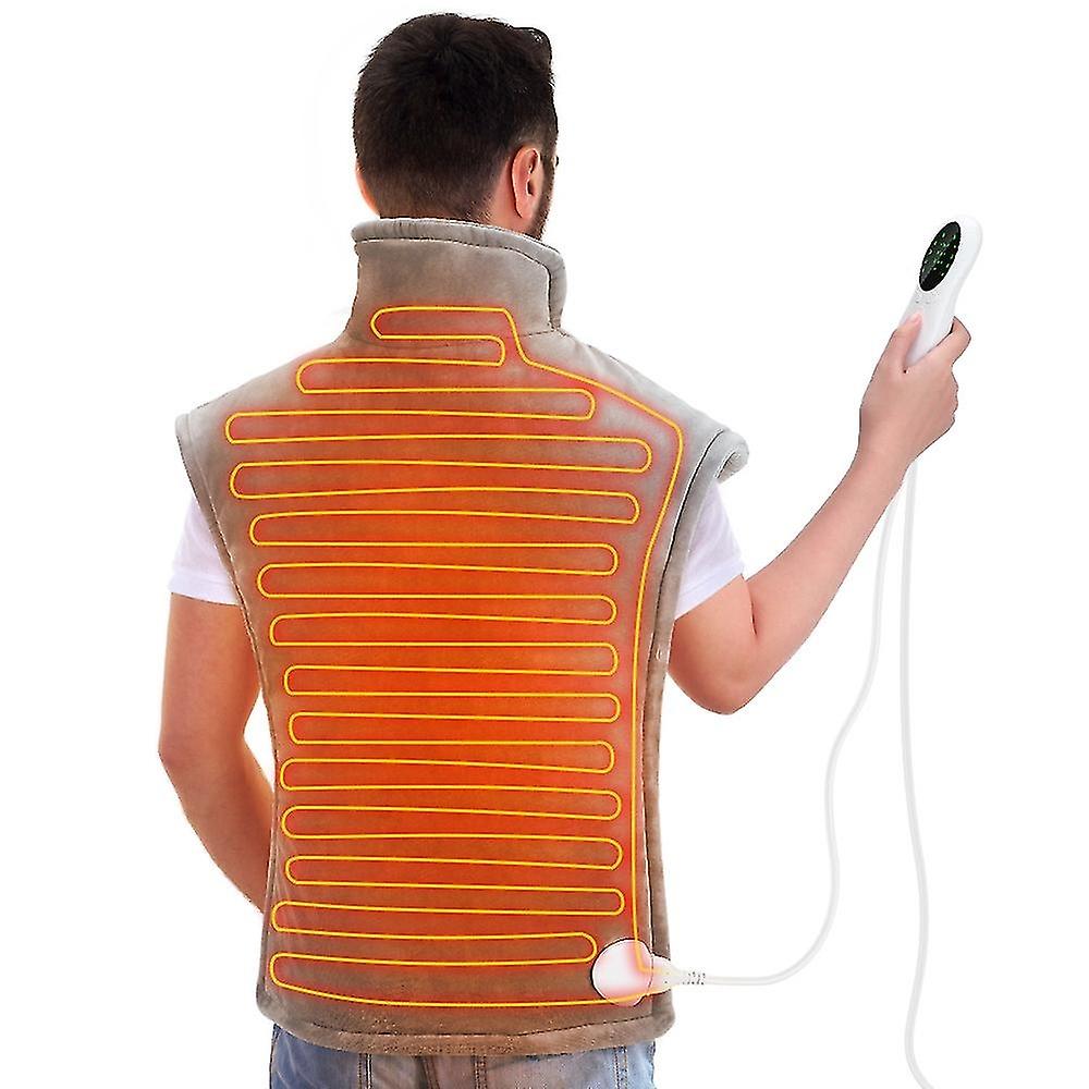 Back, Neck, Shoulders and Neck Heating Pad Ultra Soft Surface Fast Heating, 10 Levels Adjustable Tem