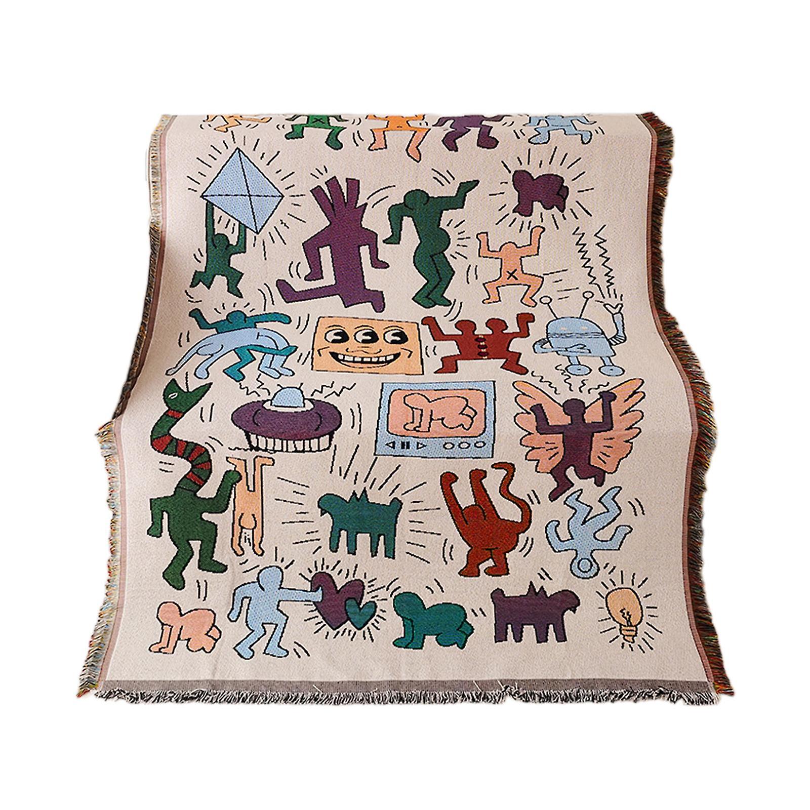 Boho Throw Blanket Picnic Blanket Summer Beach Blanket for Bed Couch Camping