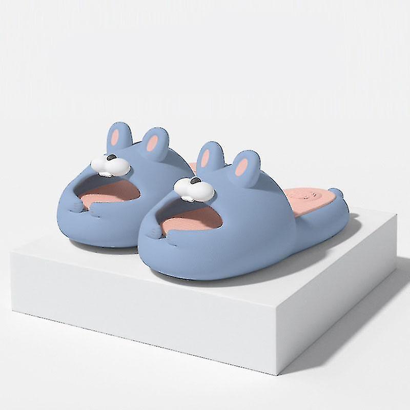 الصيف الكرتون الصنادل المرأة المنزل النعال المنزل الأزواج لطيف سميكة أسفل الأرنب النعال