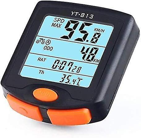 （11.5*11*3cm）Wired Bike Computer Waterproof Bike Computer Odometer with Backlight LCD Display for Cy