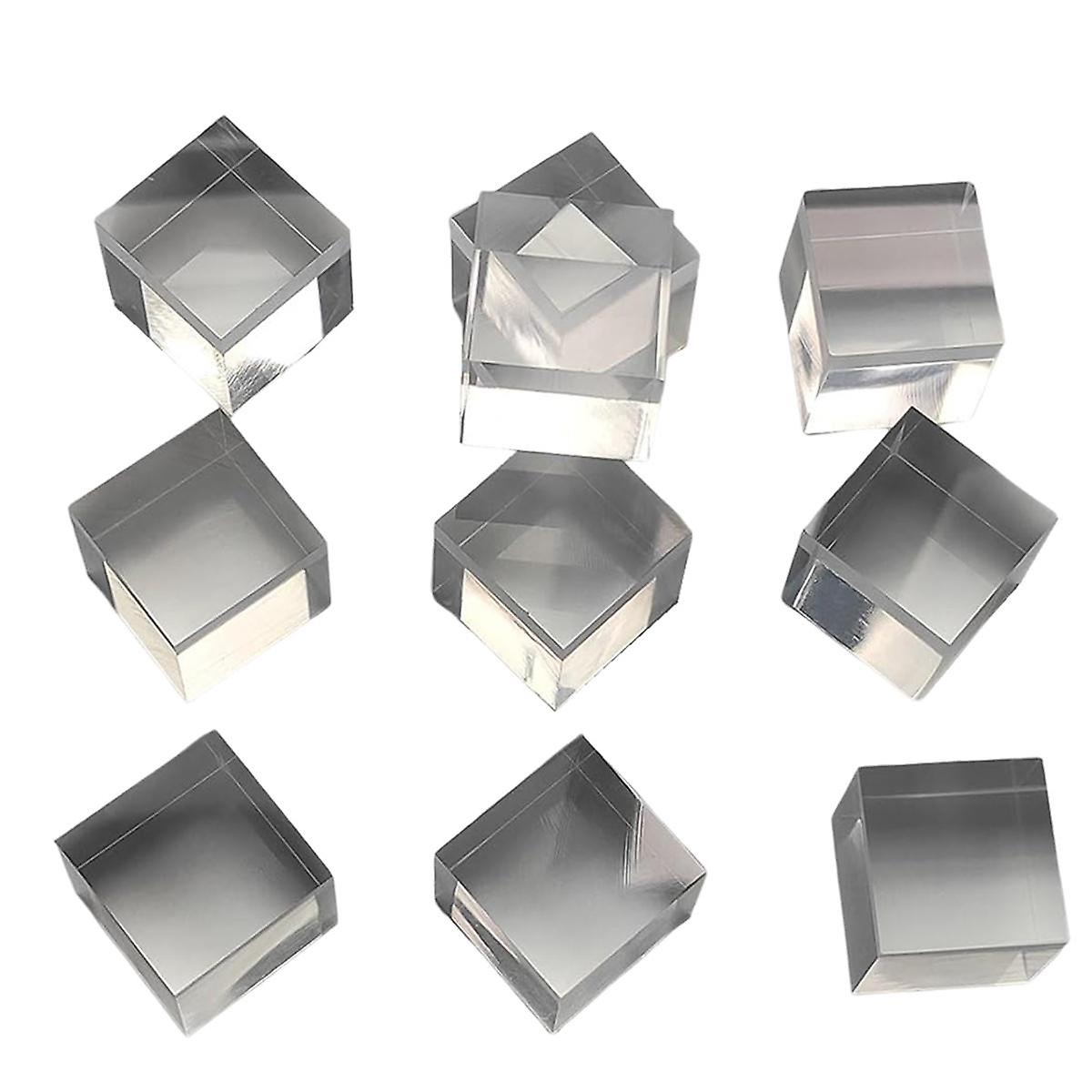 10 Pcs 1 pouce X 1 pouce X 1 pouce Acrylique clair carrés carrés blocs - tous les côtés polis, plastique Squa