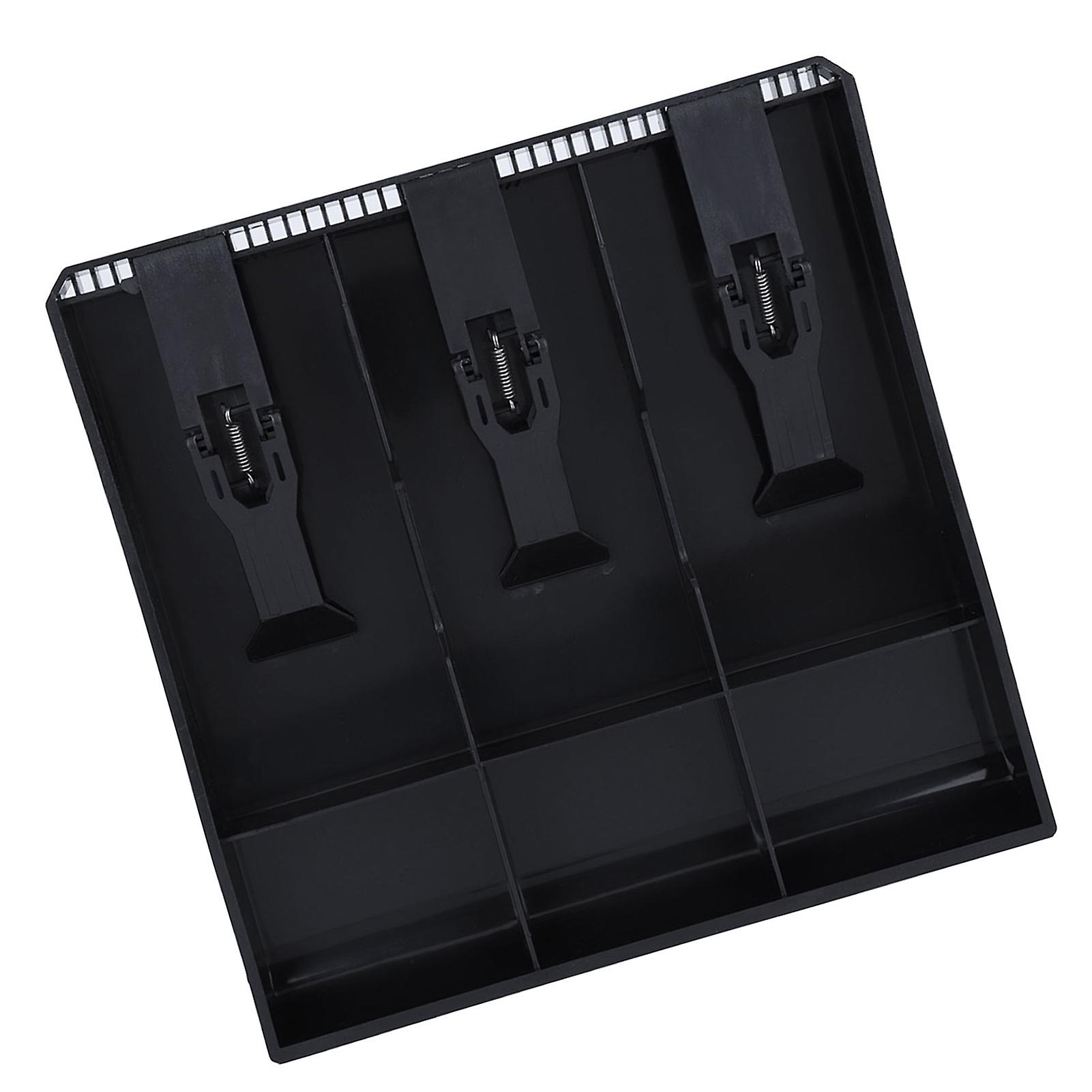 درج تسجيل النقود، علبة تخزين بديلة لـ 3 أوراق نقدية و3 عملات معدنية (أسود)