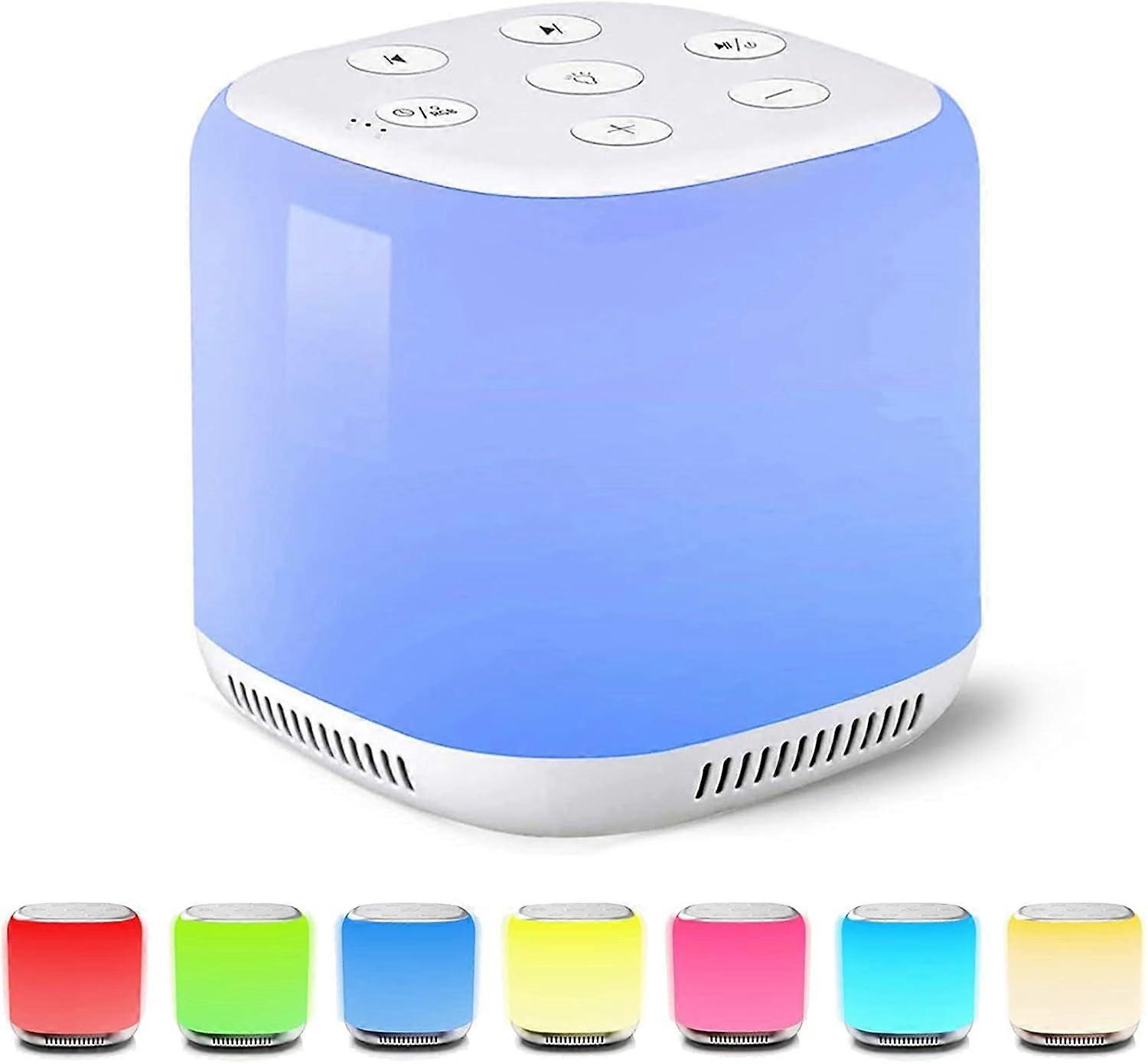 White Noise Machine with 7 Color Night Light and 34 Sleep Aid Sounds for Soothing Emotions, Promoting Sleep, Sound Machine with Timer Adjustable Brigh