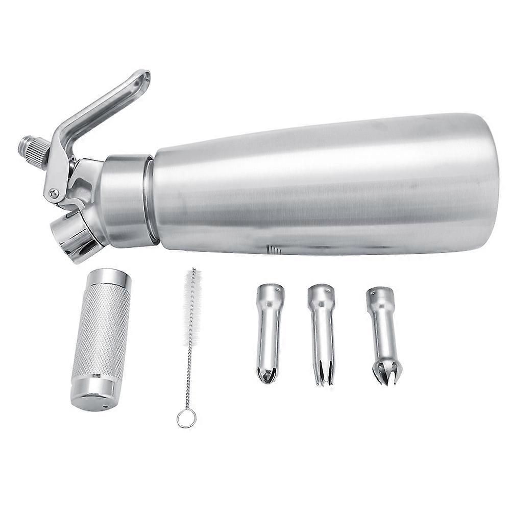 Nerezový dávkovač šlehačky se třemi tryskami 500ml