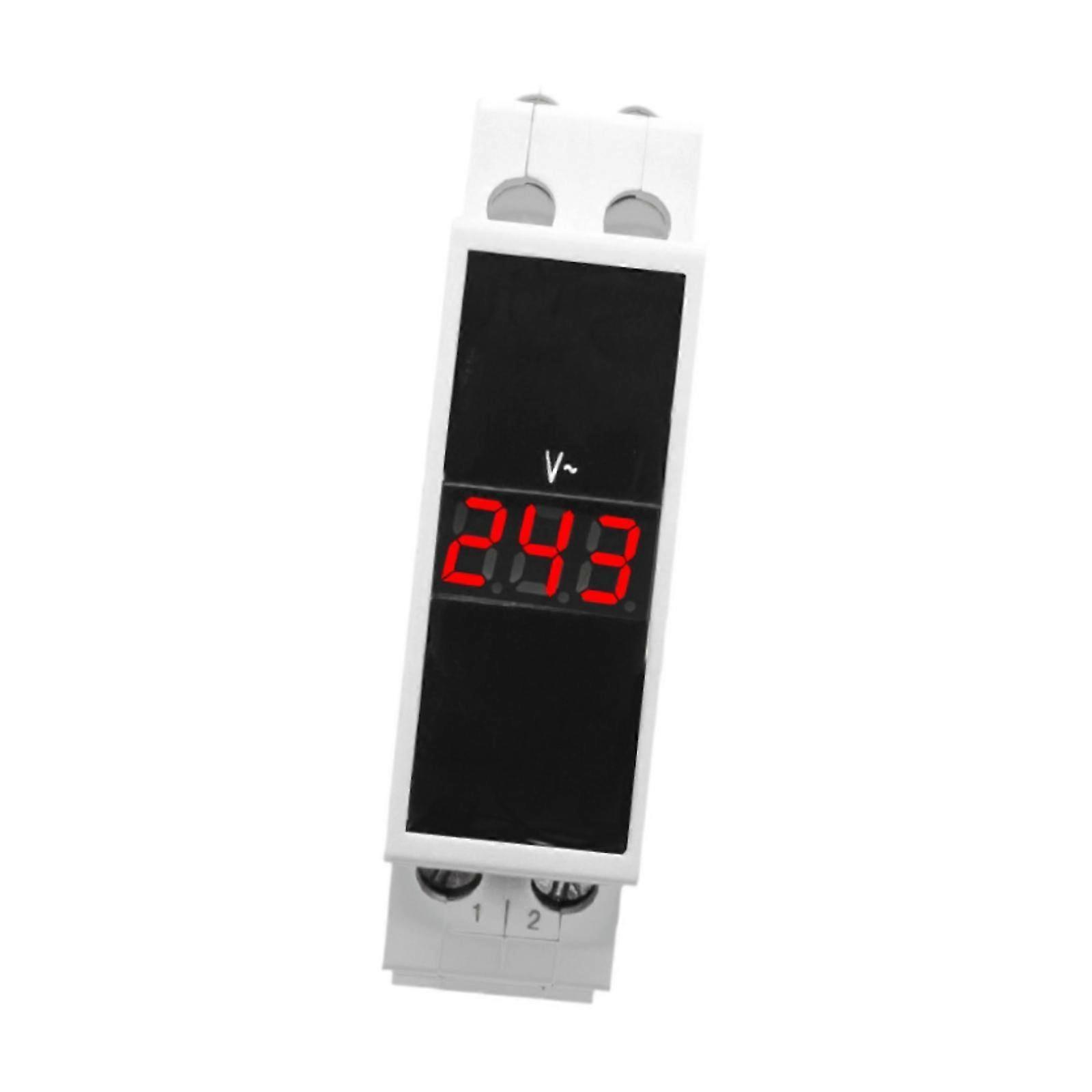 Din Rail Digital Display Voltmeter AC80-500V Mini Voltage Measurement Device