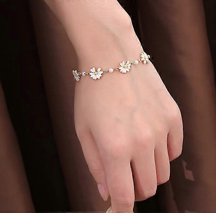 Daisy Flower Magnetic Bracelet, Adjustable Charm