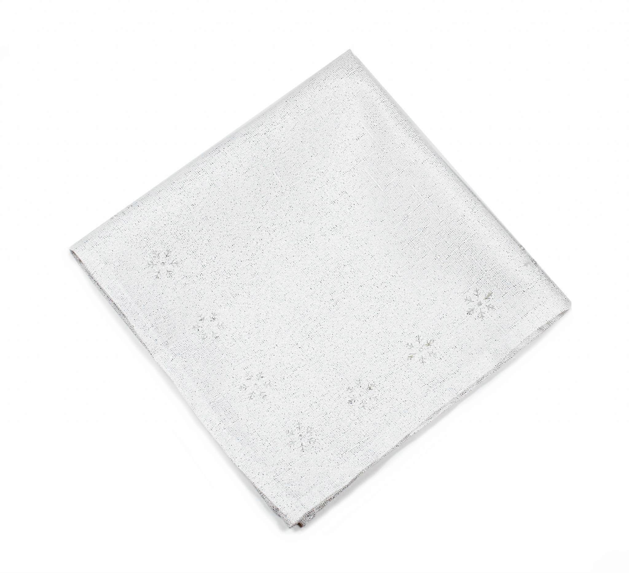 Tiny Snowflakes Shimmer Christmas Napkin - 45cm x 45cm
