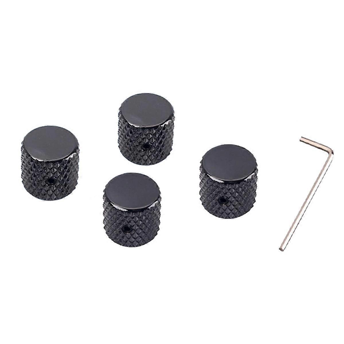 Black 4 Pack Volume Control Knob Tone Knob Flat Control Knob Guitar Control Knob Guitar Pedal Knob