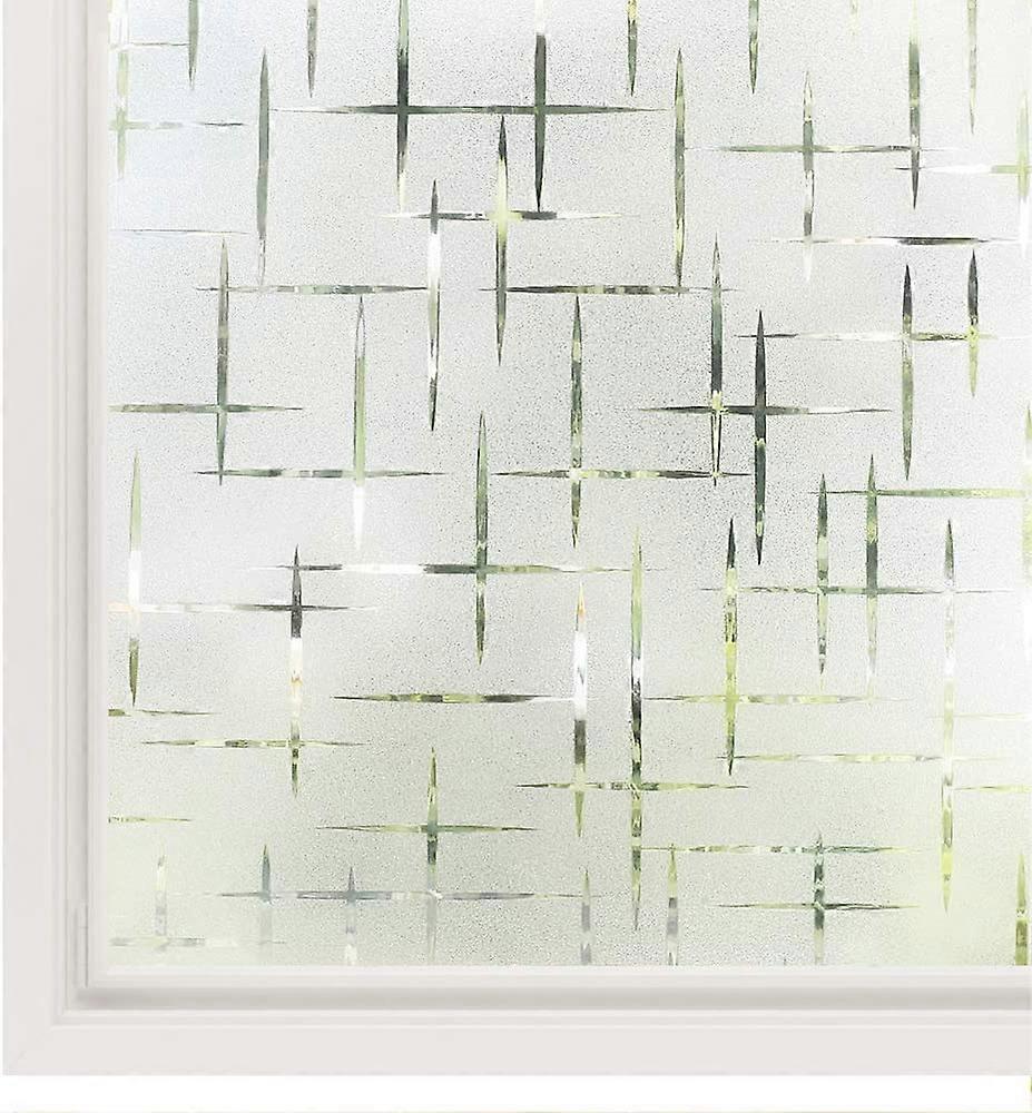 Frosted Static Window Film Cross Pattern 45x200cm