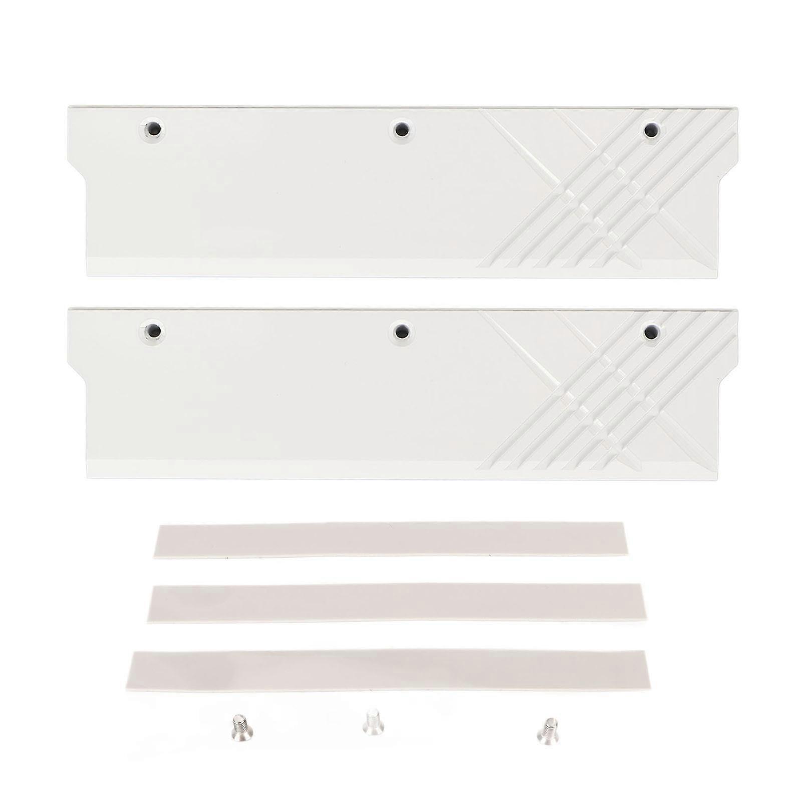 Computer Water Cooling Heatsink Aluminium Alloy Memory Cooling Heatsink DDR5 Memory Cooler White