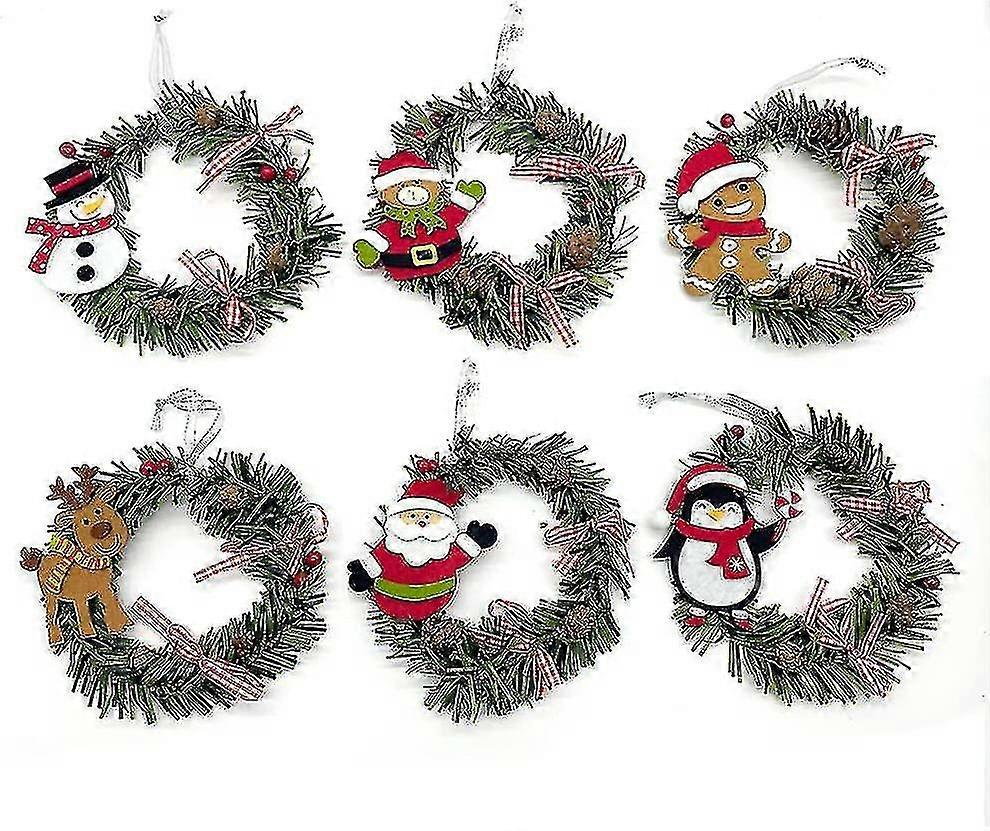 6 Pieces Artificial Christmas Wreath Before Christmas