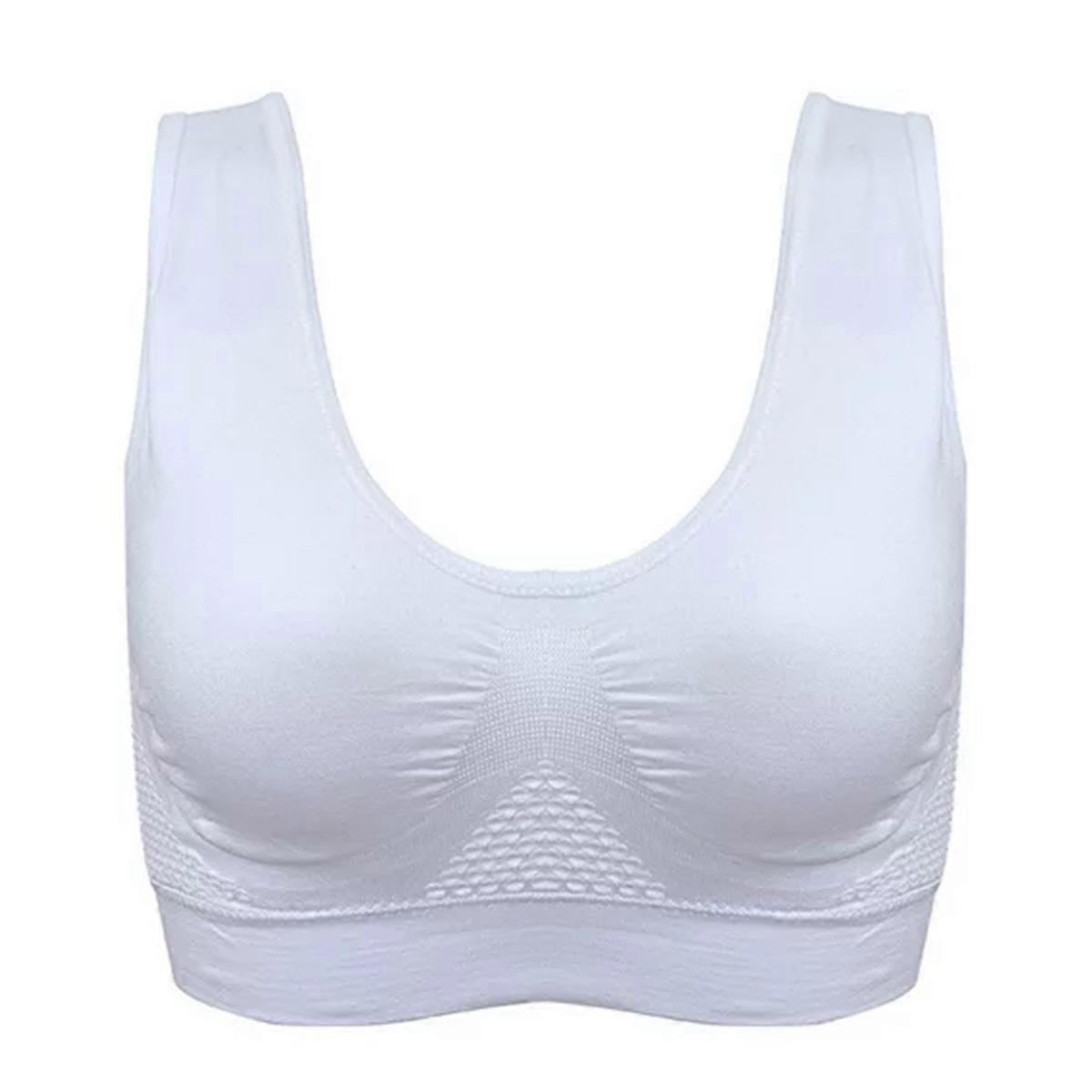Plus Size Kvinder Shockproof Åndbar Trådløs Push-up Vest BH Sport Undertøj