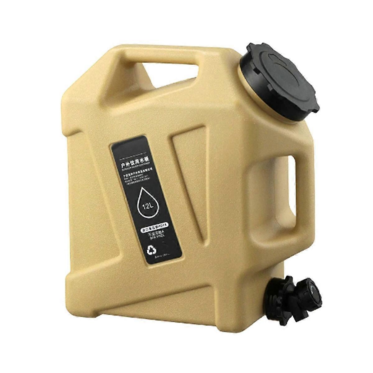 12L Outdoor Water Bucket Large-Capacity Portable Camping Water Bag Container with Tap for Car Trave