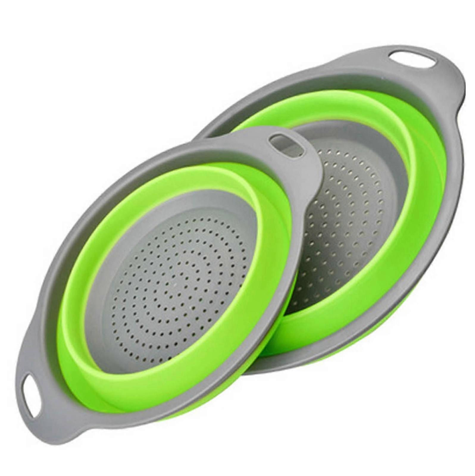 Foldable Silicone Colander Fruit Vegetable Washing Basket Strainer Kitchen Tool