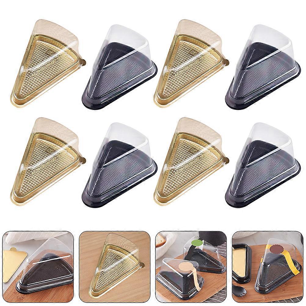 40Pcs Cake Slice Boxes Useful Cake Slice Containers Plastic Cakes Boxes