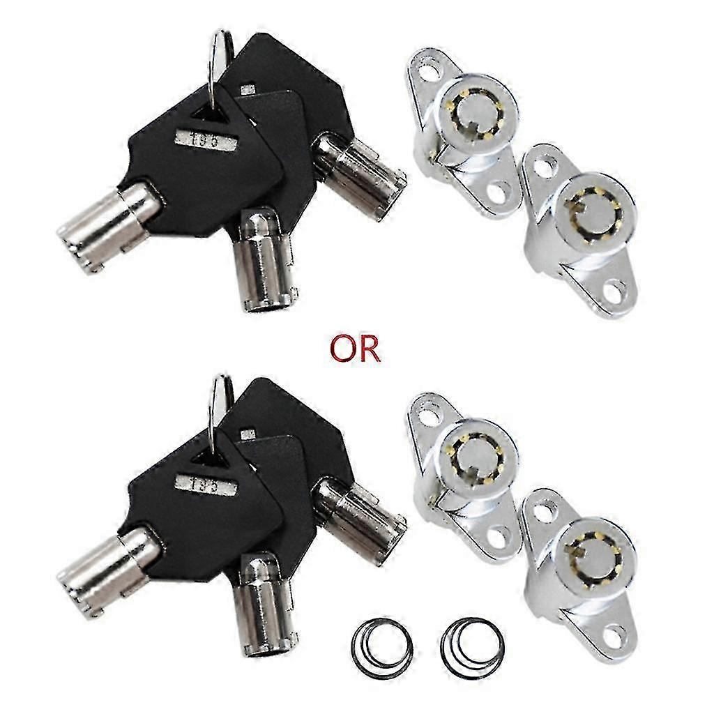 Motorcycle Silver 3 Keys Saddlebag Lock Set