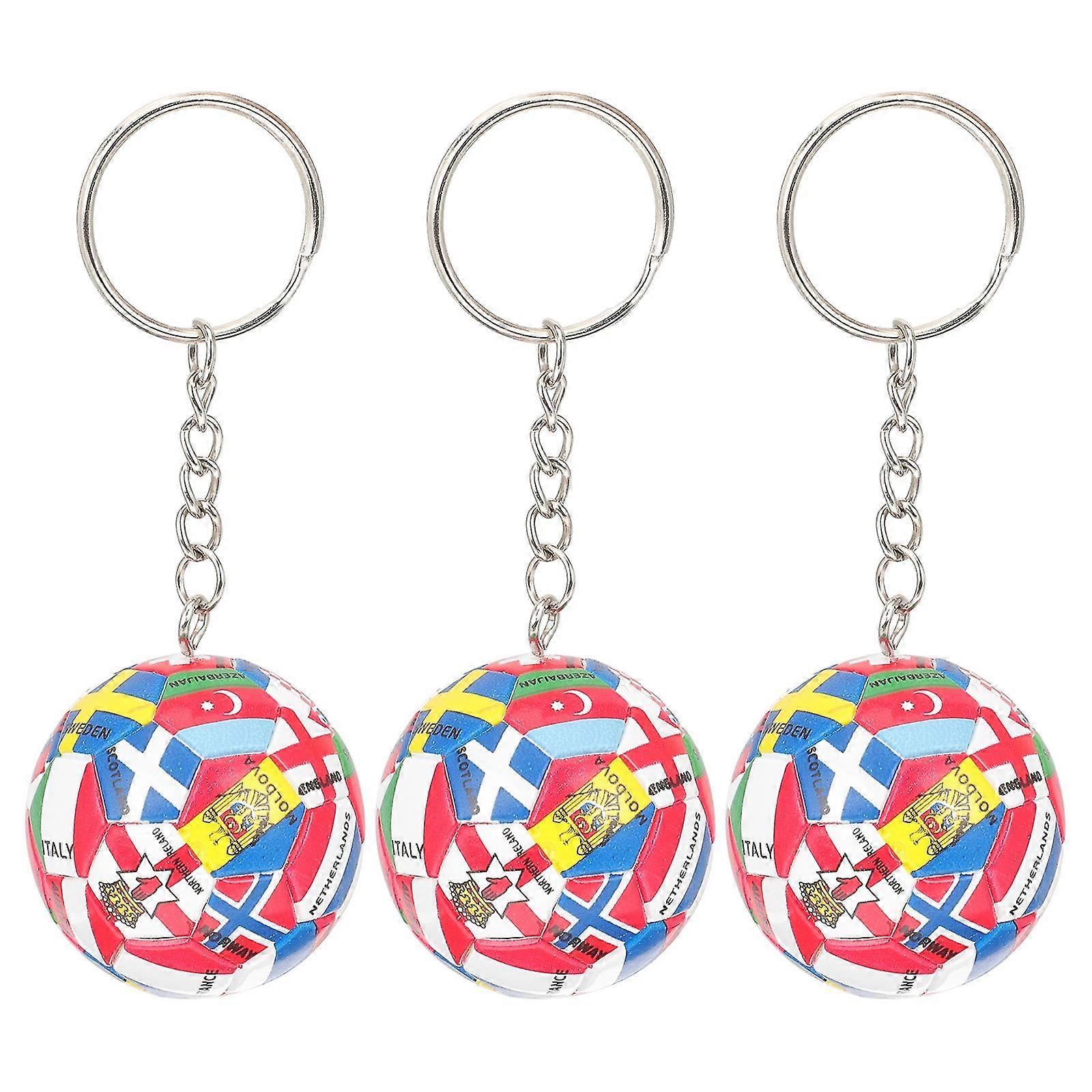 3 Pcs Garçon Cadeaux Soccer Key Chain Soccer Match Match Souvenir Sac à dos Keychain Soccer Keychain