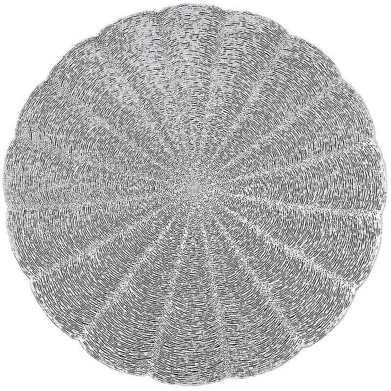 6pcs round placemats compatible with dining table hollow out placemats compatible with decor