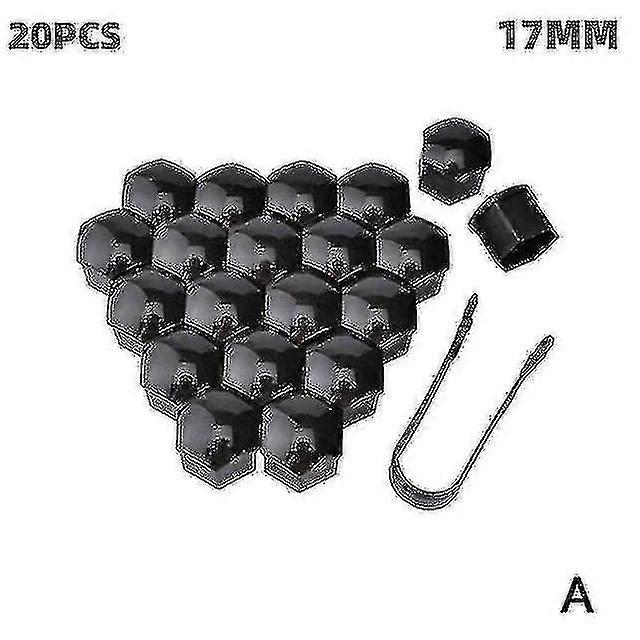 20st 17mm/19/21mm Bil hjulmutter Kepsar Abs Auto Trim Däck Hjul Mutter Lock Skruv SkruvSkydd Skruvskydd