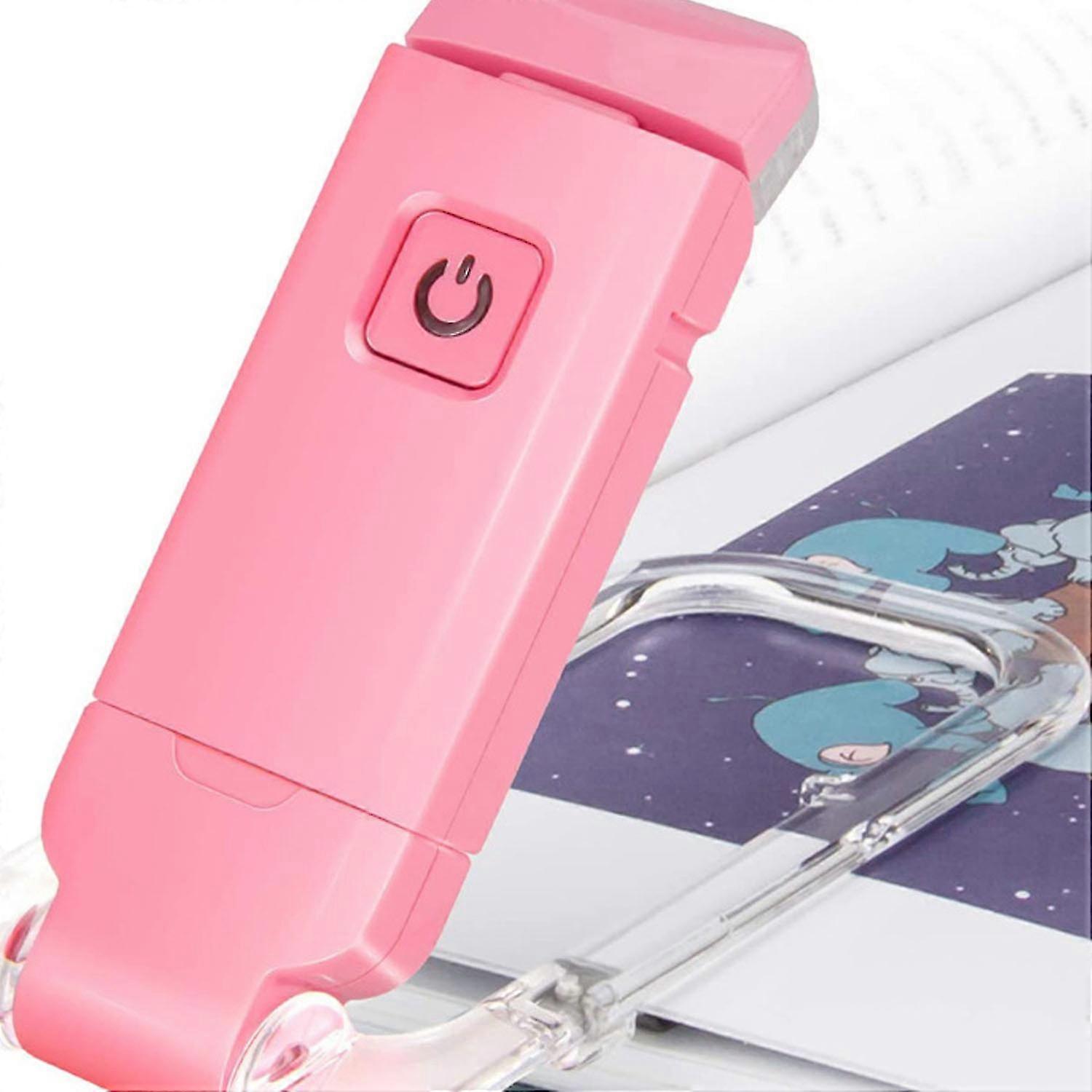 Pink Led Reading Light, Usb Bookmark Light
