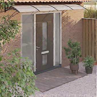Türbaldachin schwarz und transparent 350x80 cm Polycarbonat