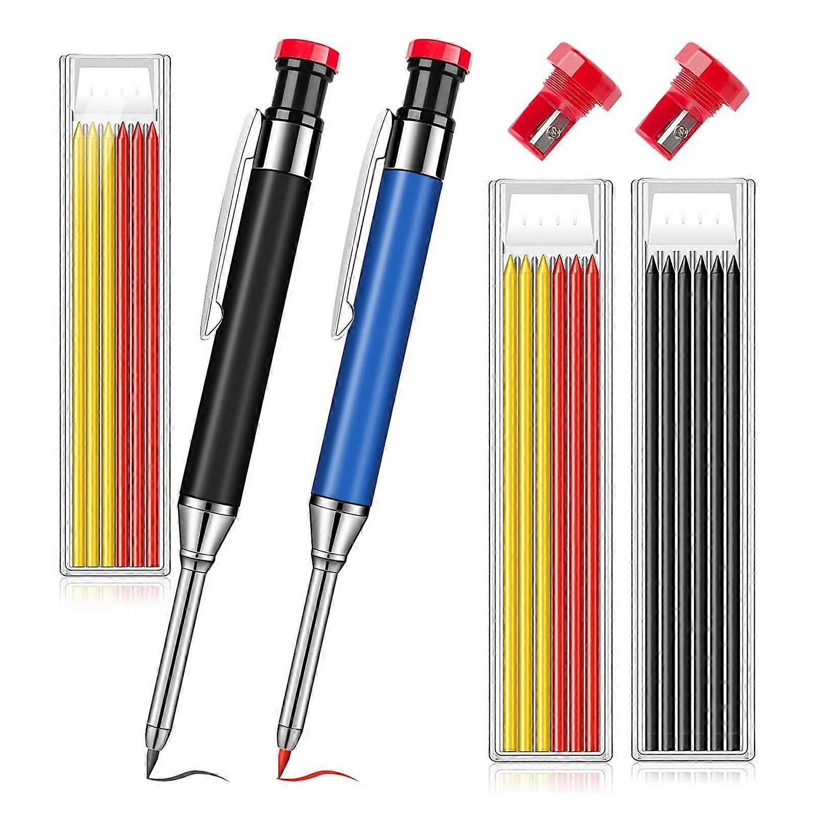 Mechanical Carpentry Pencils Long Nose Deep Hole Woodworking Pencil Markers for Carpentry Construction