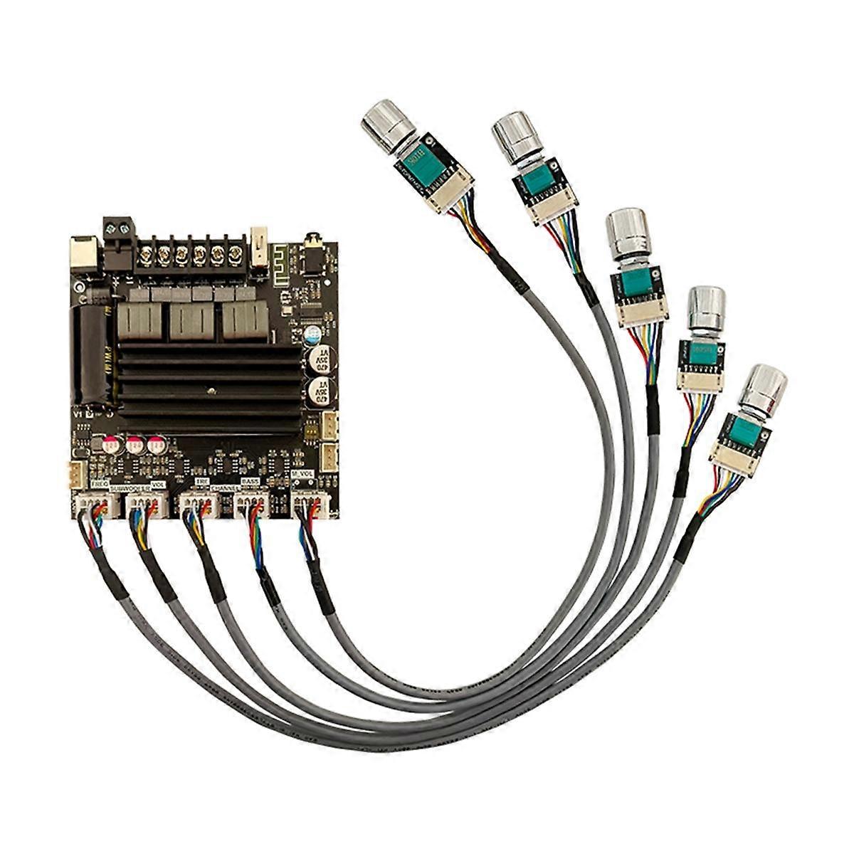 -ST21 Digital Power Amplifier Board 2.1 Channel 2x100W+200W Subwoofer TPA3221 Bluetooth Amplifier M
