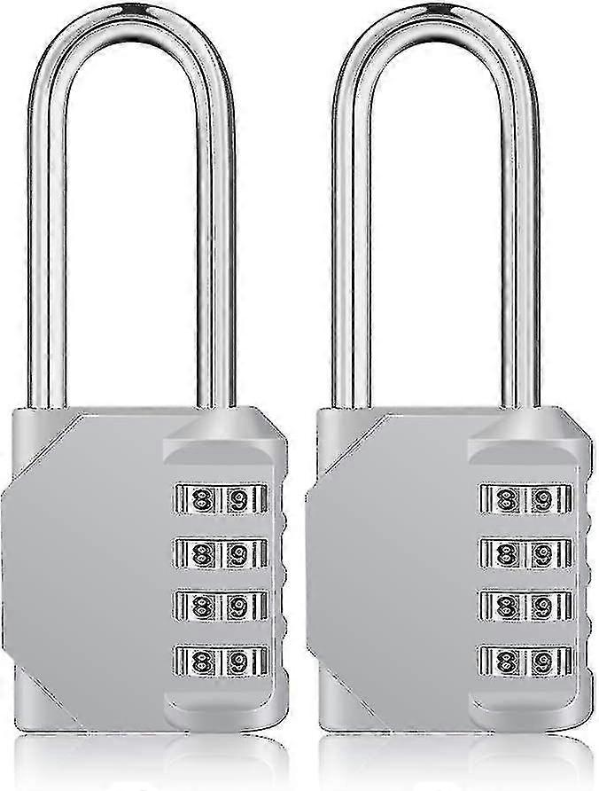 Padlock Numbers Long Shackle. 4-digit Combination Lock, Long, Weatherproof