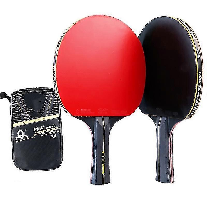 2pcs Professional 6 Star Table Tennis Racket Ping Pong Racket Set Pimples-in Rubber Hight Quality Blade Bat Paddle With Bag