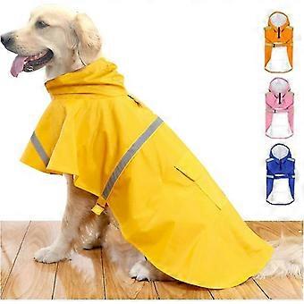 Gelb, Healwe XL Große Hunderegenmäntel mit reflektierender Kapuze, Healwe Regenponcho