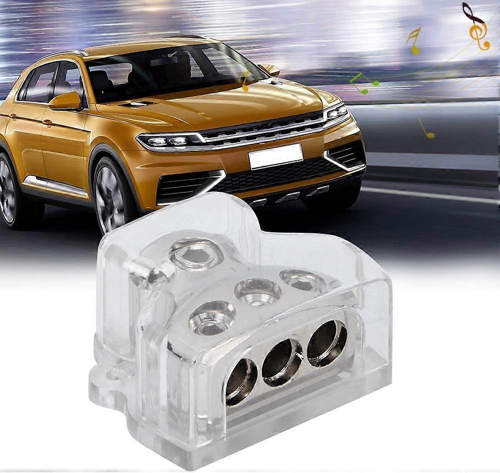 Blocco Distribuzione Alimentazione 3 Vie – 1x 0GA In, 3x 4GA Out, Per Amplificatori Auto - 5