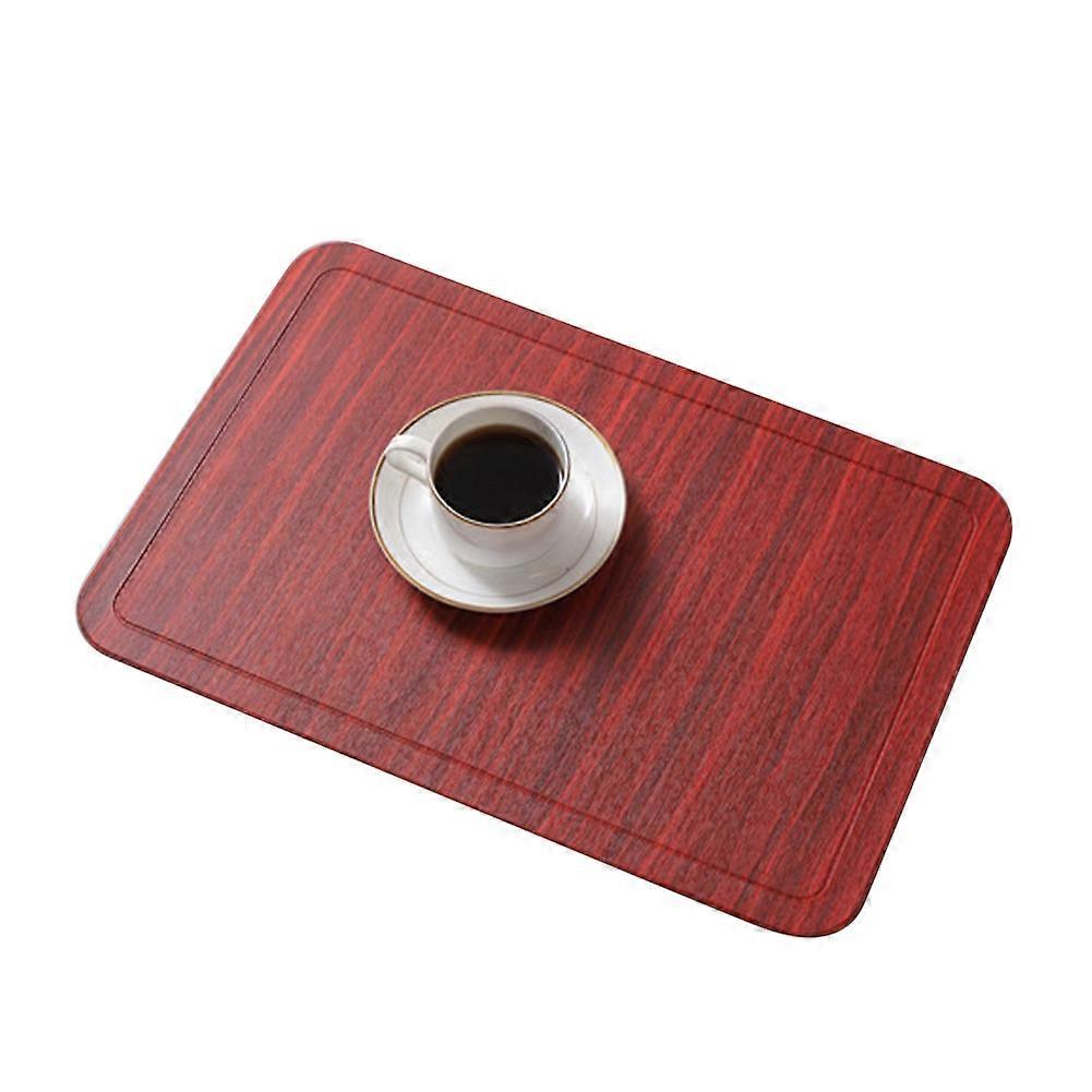 45x30cm Faux Leather Antiskid Bowl Dish Placemat Heat Insulated Dinner Table Mat KAESI
