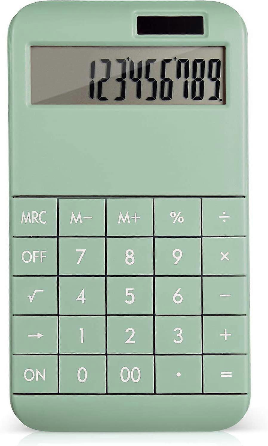 Desktop Calculator Standard Function,12 Digit LCD Screen- Green