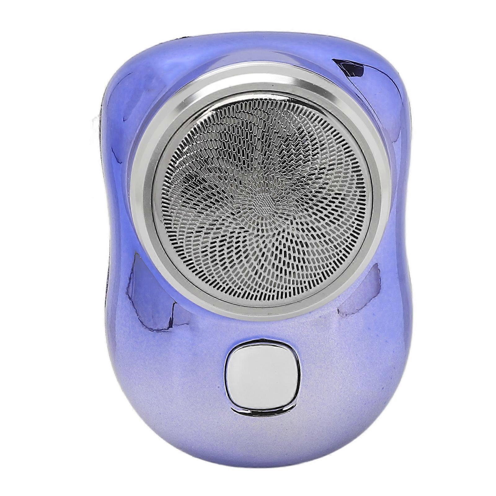 Electric Beard Trimmer Mini Portable Automatic Electric Beard Cutter Clipper for Travel Blue