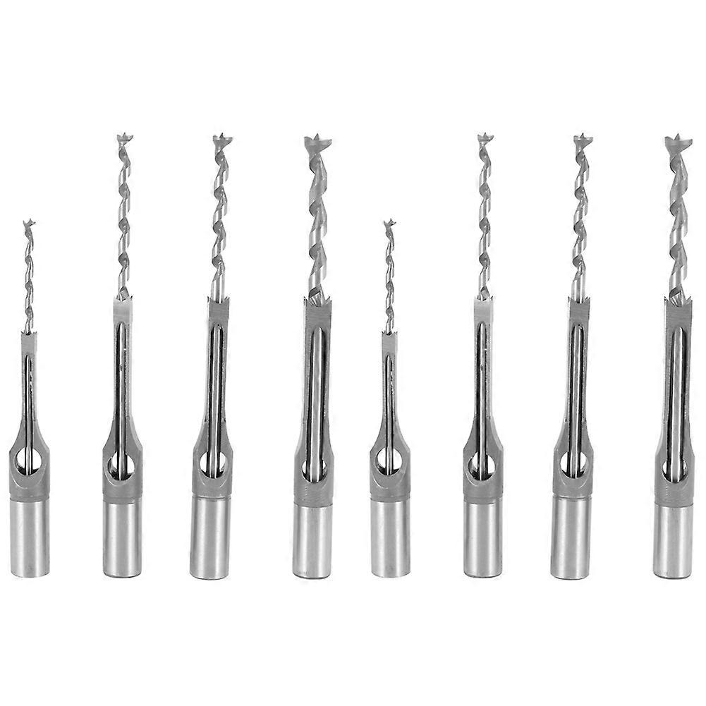 4Pcs Woodworking Square Hole Drill Bits Wood Mortising Chisel Set