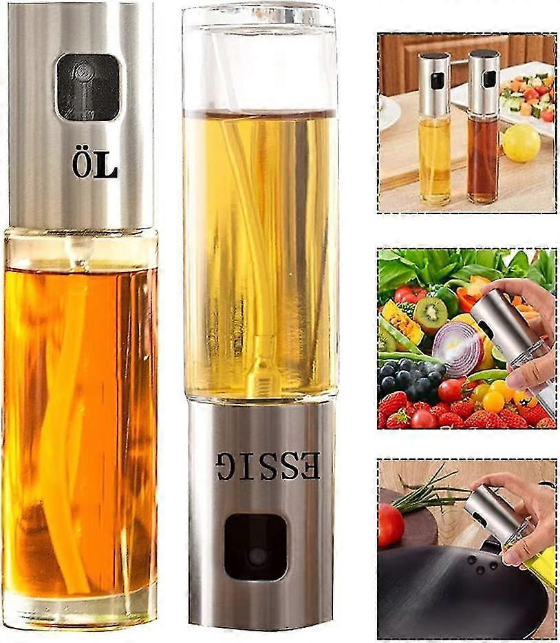 Μπουκάλι ψεκαστήρα λαδιού 2 τεμαχίων 100ml, ψεκαστήρας λαδιού, διαφανής ψεκαστήρας λαδιού, ψεκαστήρας αντλίας ψεκασμού ελαιολάδου για το μαγείρεμα