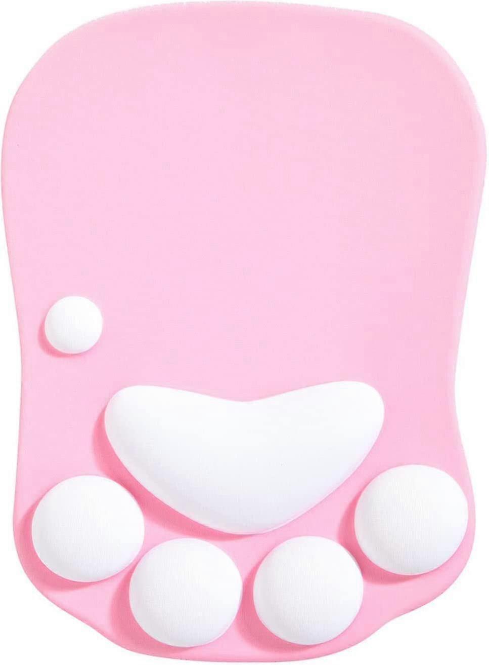 Cat Paw Mouse Pad, Ergonomic Mouse Pad, Mouse Mat With Wrist Support, Silicone Gel Mouse Pad, Cute Mouse Padpink White